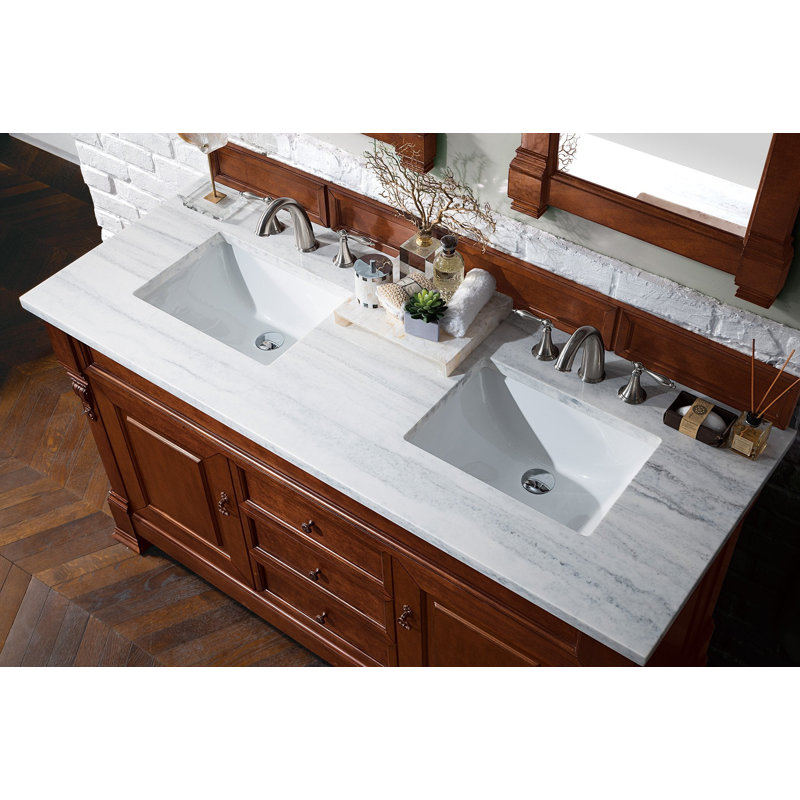 Darby Home Co Vivanco 60'' Freestanding Double Bathroom Vanity with Vanity Top & Reviews Wayfair